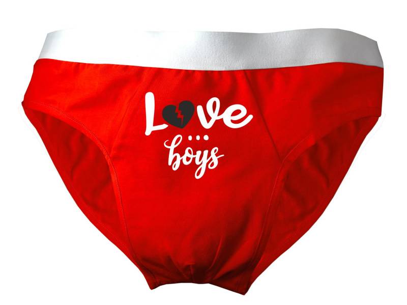 Herren Slip Bedruckt Mit Love ... Boys von KleinerFratzStore