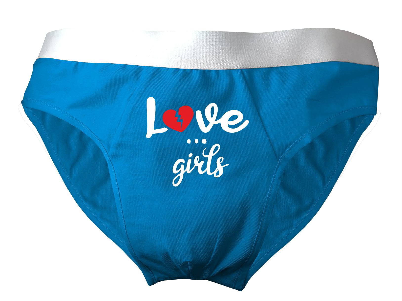 Herren Slip Bedruckt Mit Love ... Girls von KleinerFratzStore