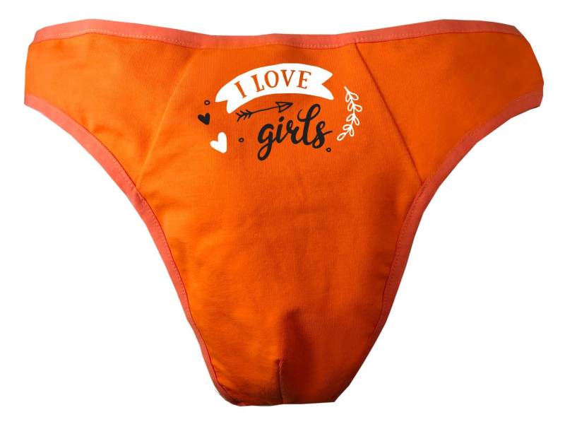 Herren String Tanga Bedruckt Mit "I Love Girls" von KleinerFratzStore