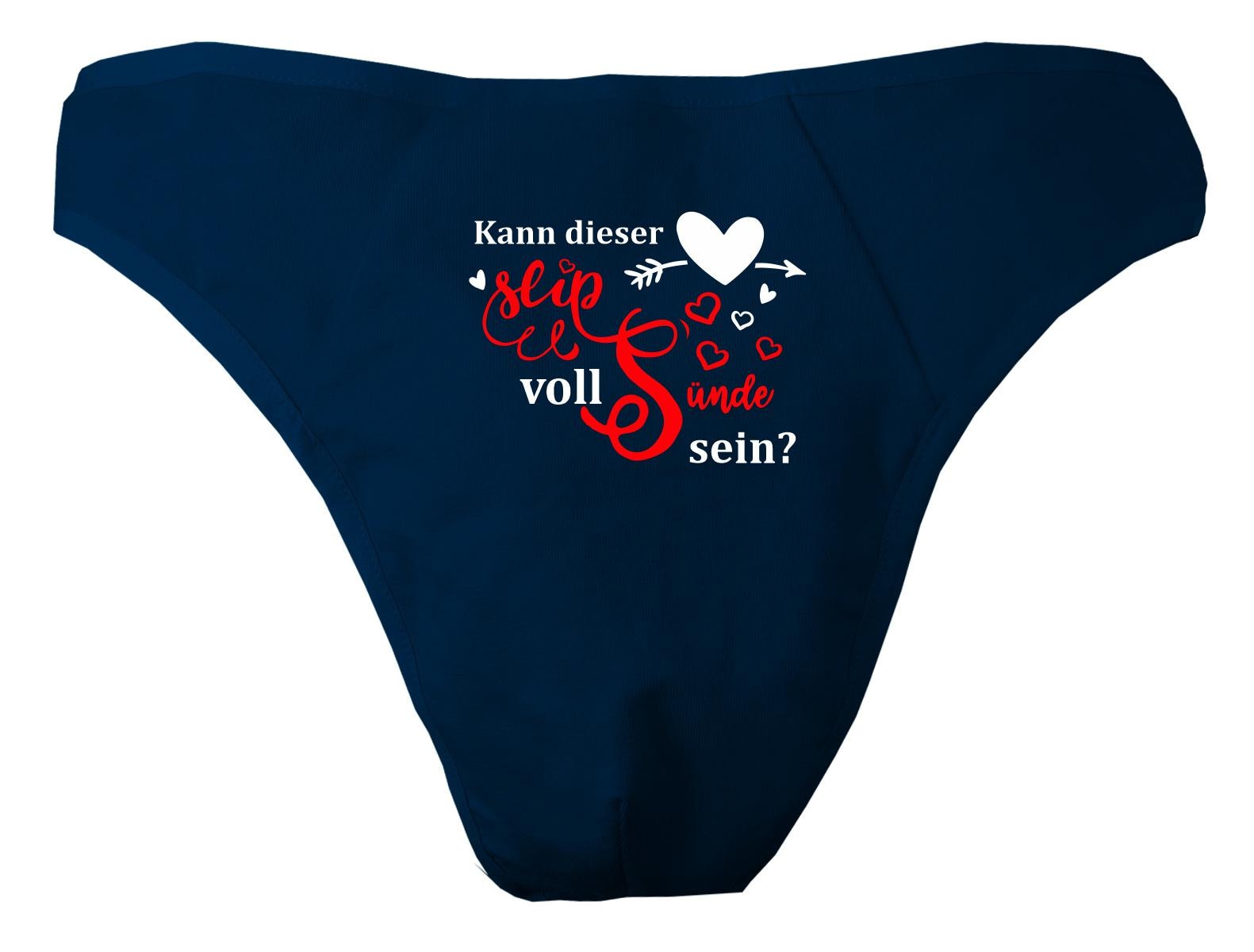 Herren String Tanga Bedruckt Mit "Kann Dieser Slip Voll Sünde Sein" von KleinerFratzStore