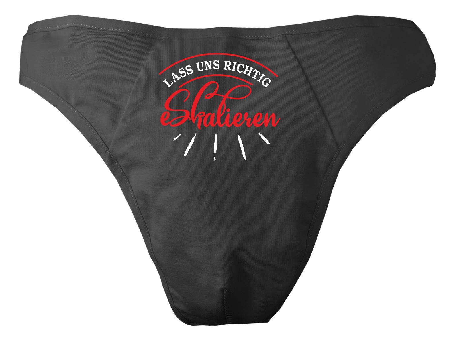 Herren String Tanga Bedruckt Mit "Lass Uns Eskalieren" von KleinerFratzStore
