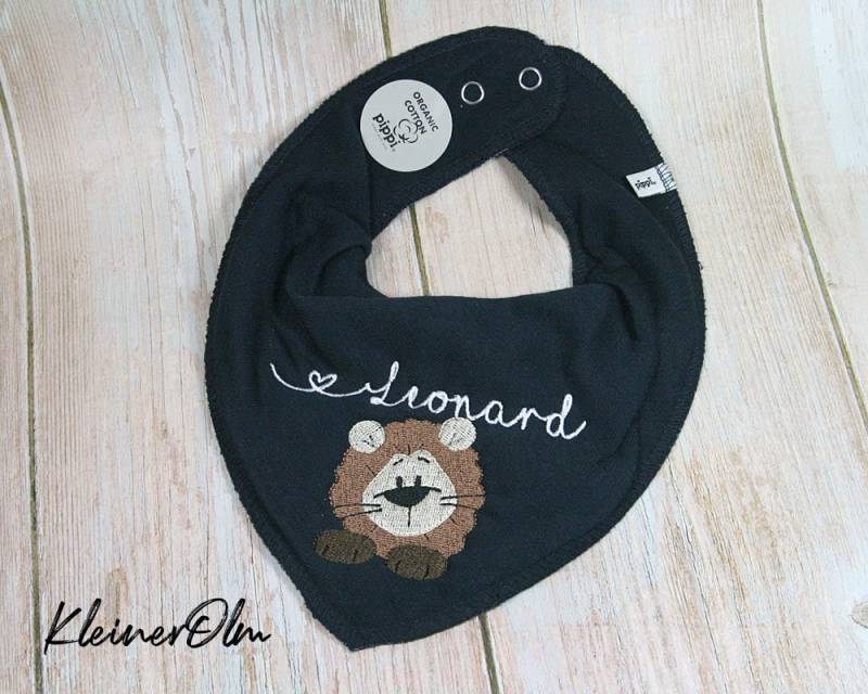 Halstuch Dreieckstuch Mit Druckknöpfen Namen Bestickt Personalisierbar von KleinerOlm