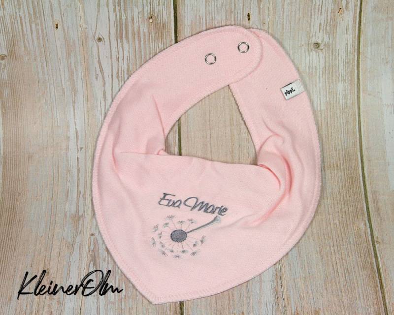 Halstuch Dreieckstuch Mit Druckknöpfen Namen Bestickt Personalisierbar von KleinerOlm