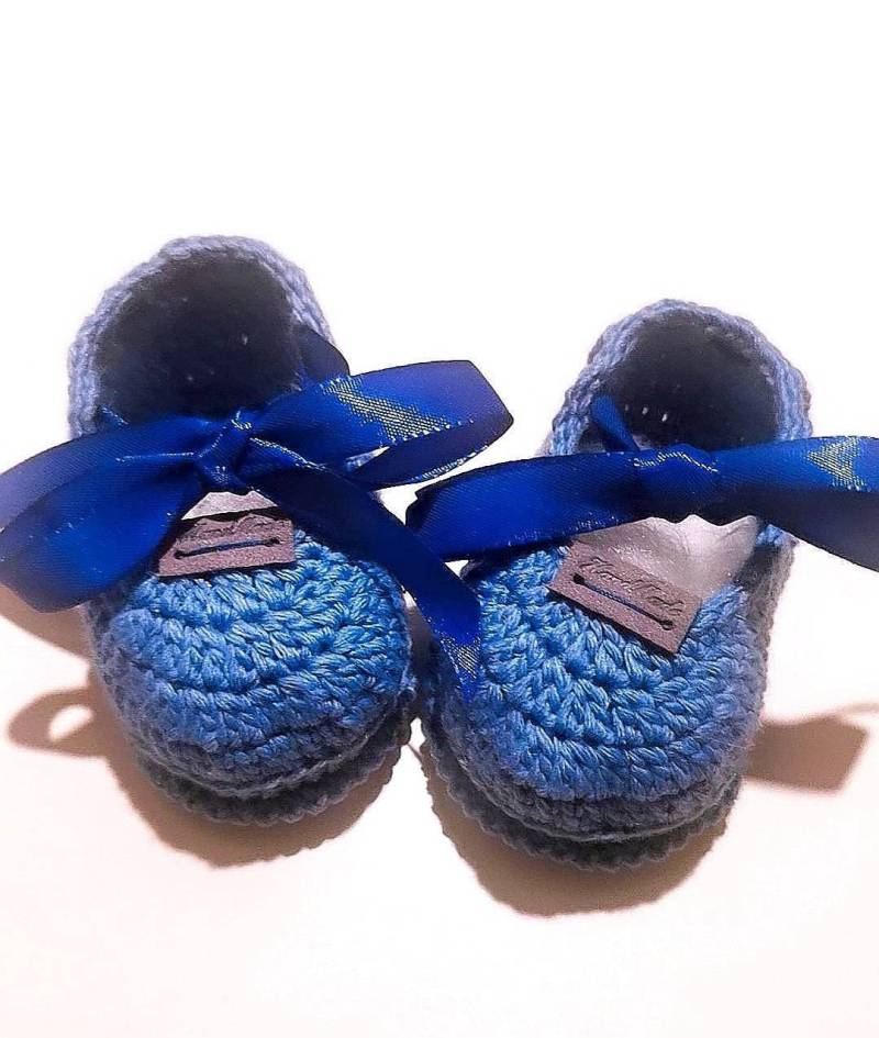 Gehäkelte Blaue Babyschuheversandkostenfrei Gehäkelte Blaue Babyschuheversandkostenfrei von KleinerSchuh