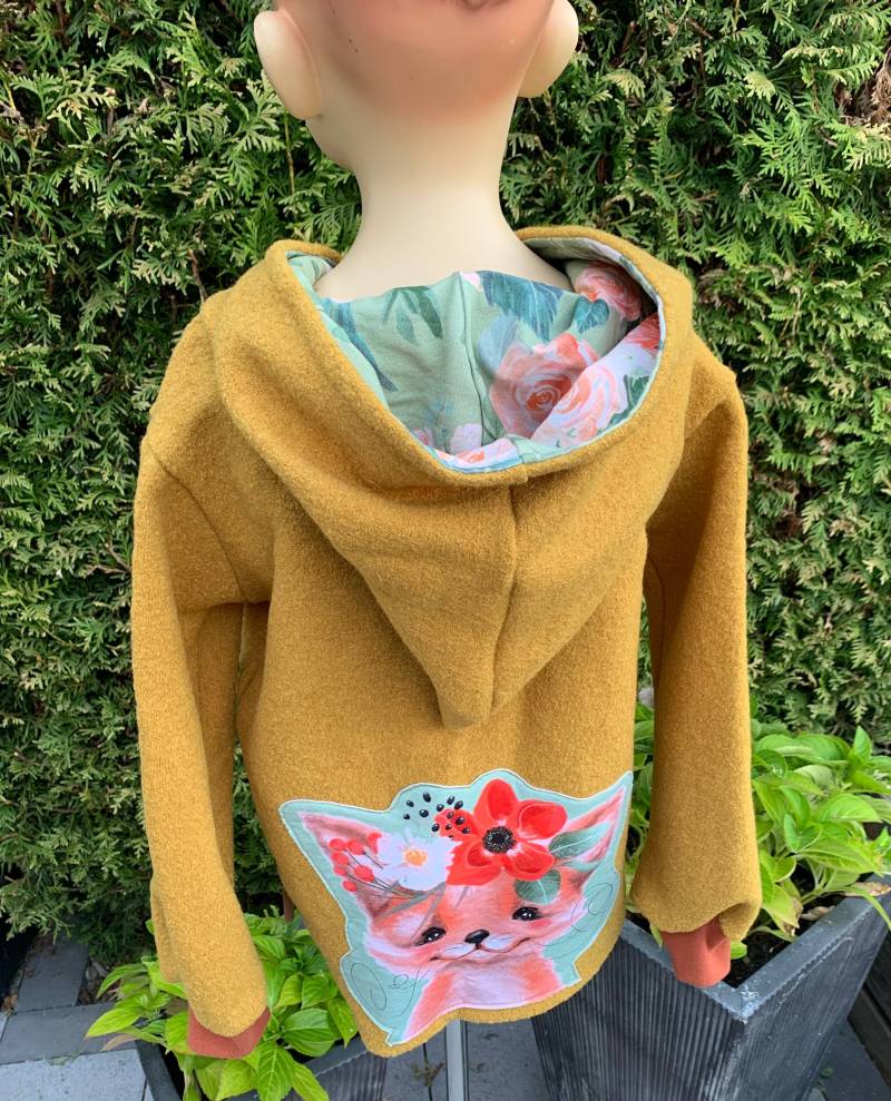 Einzelstück Walkjacke Größe 116 von KleinerStoffzwerg