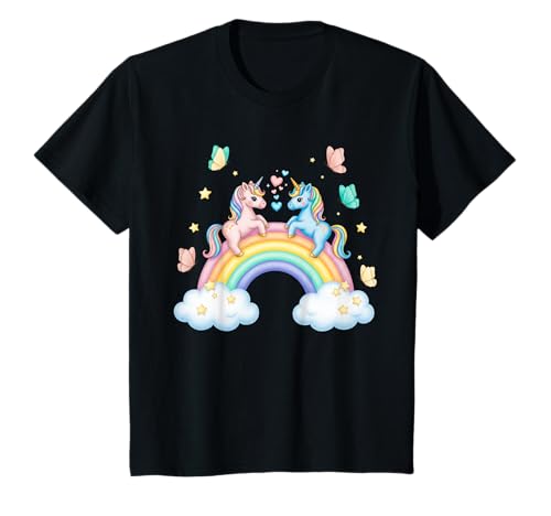 Kinder Einhornpaar Top für Mädchen süßeste Kinder Design T-Shirt Kinder Einhornpaar Top für Mädchen süßeste Kinder Design T-Shirt von Kleines schmutziges süßes Design
