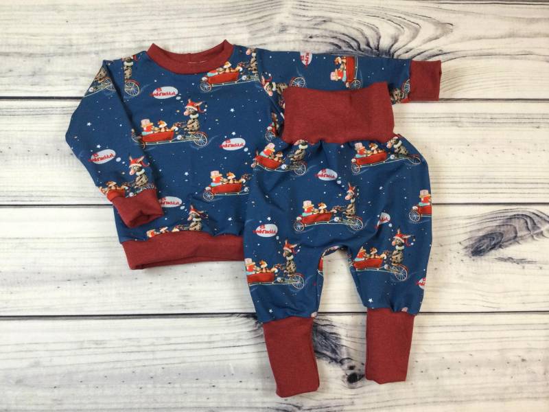 Sofortkauf Weihnachtsset Gr. 74/80 „Christmas Lastenfahrrad Esel" von KleinesIch