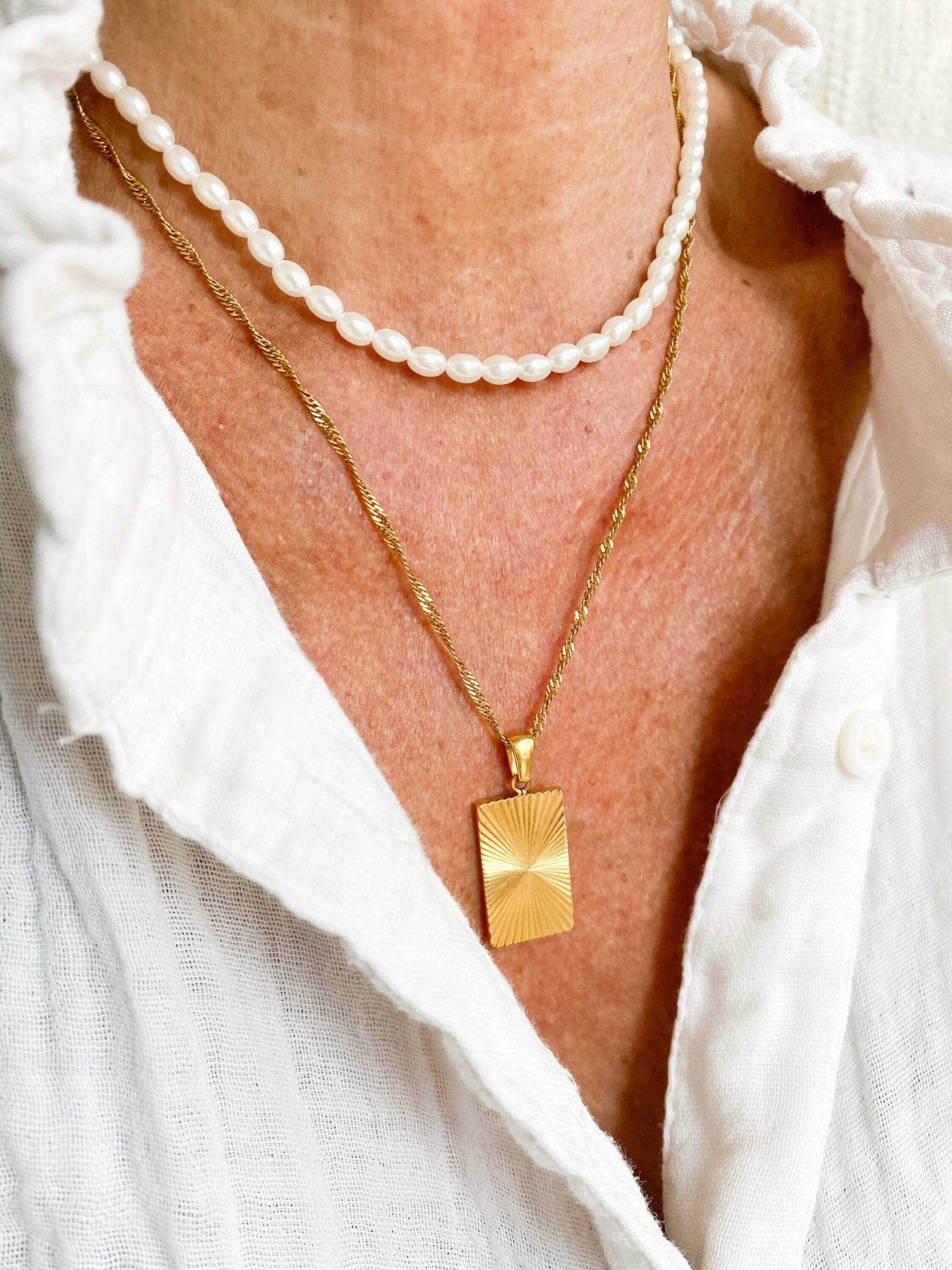 Kette „Nea" | Edelstahlschmuck Gold Edelstahlkette Schmuck Kleinigkeitenliebe von Kleinigkeitenliebe