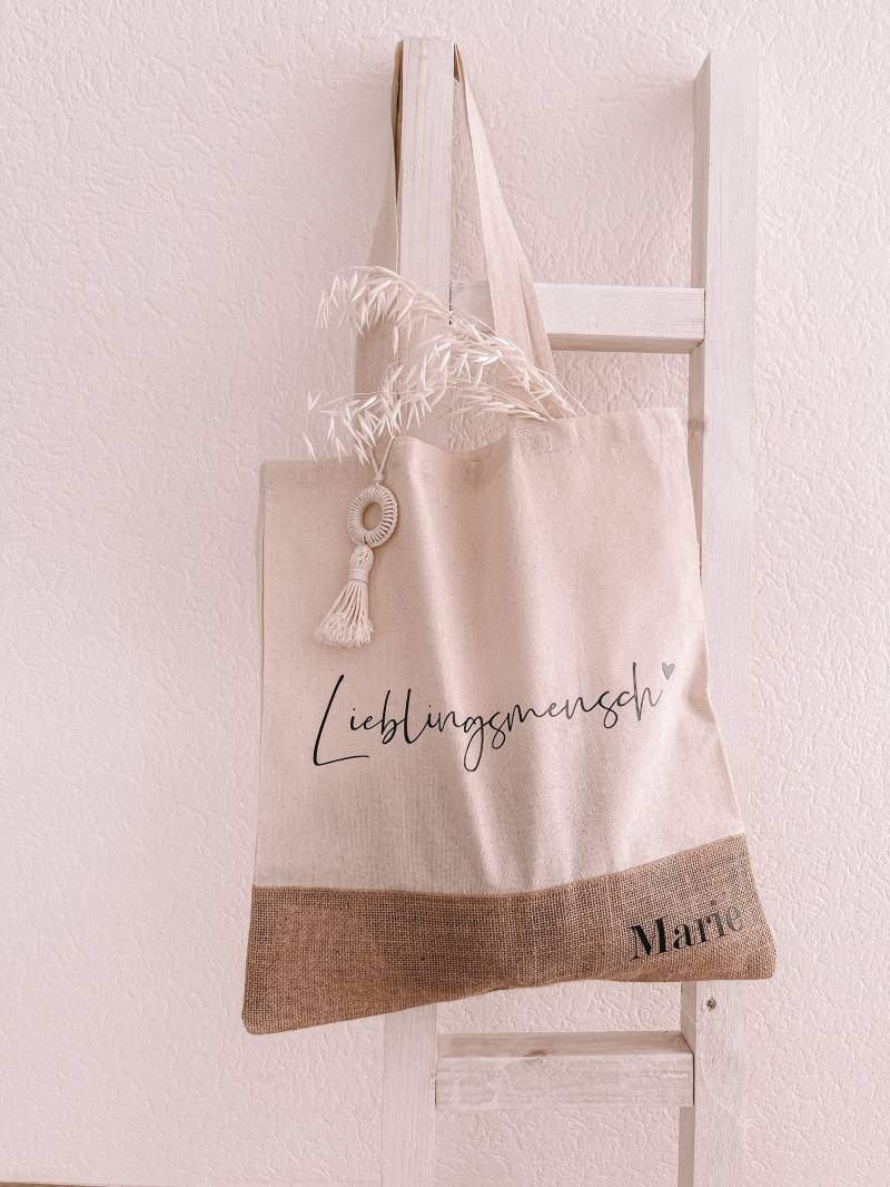 Jutebeutel "Lieblingsmensch" Personalisiert Jutebeutel "Lieblingsmensch" Personalisiert von Kleinkramliebe