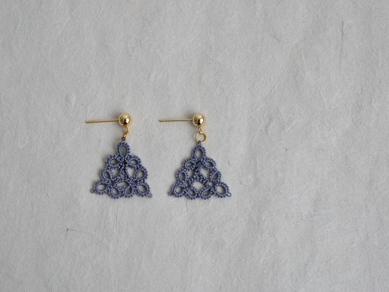 Tatting Lace-Ohrringe/ Sankaku | Dreieck Tatting Lace-Ohrringe/ Sankaku | Dreieck von KleinodPlantsScents
