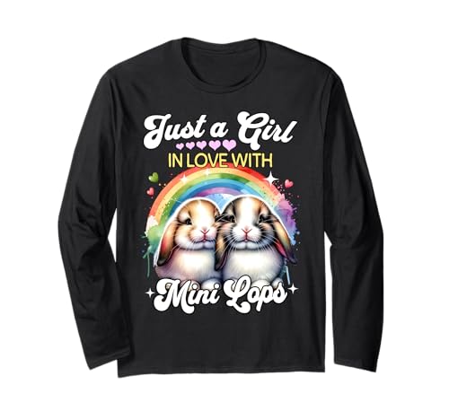 Mini Lop Girl Mädchen Liebt Kleinwidder Kaninchen Langarmshirt von Kleinwidder Kaninchen Damen Herren