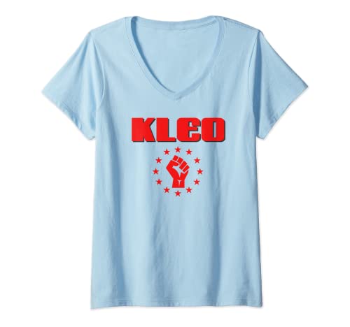 Damen Kleo Kultiges Agenten Thriller DDR Retro Ostalgie Design T-Shirt mit V-Ausschnitt Damen Kleo Kultiges Agenten Thriller DDR Retro Ostalgie Design T-Shirt mit V-Ausschnitt von Kleo DDR Agenten Stasi Retro Serie Design Geschenk