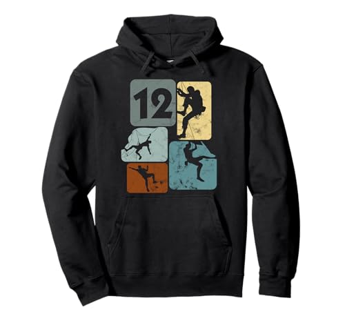 12 Jahre Jungs Klettern Bouldern 12. Geburtstag Kletterer Pullover Hoodie von Kletten Jungs Geschenke Geburtstag Jungen Bouldern