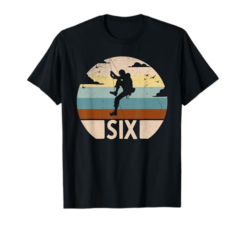 Kletterer Bouldern Six Years Jungen 6 Geburtstag Klettern T-Shirt Kletterer Bouldern Six Years Jungen 6 Geburtstag Klettern T-Shirt von Kletter Geschenke Geburtstagsshirt Jungen Mädchen