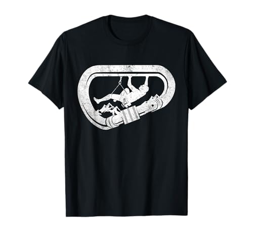 Kletter TShirt Herren Damen Lustig Karabiner Berge Kletter T-Shirt von Kletterer & Berge Motive