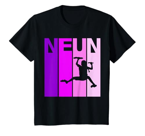 Kinder Neunter 9 Geburtstag Bouldern Kletterer Kletterhalle Mädchen T-Shirt Kinder Neunter 9 Geburtstag Bouldern Kletterer Kletterhalle Mädchen T-Shirt von Klettern Bouldering Outfit lustig Climbing Spruch