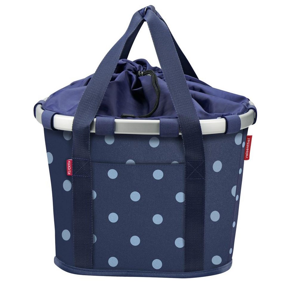 KlickFix Fahrradkorb KLICKfix Fahrradkorb Fahrradtasche Bikebasket Reisenthel Mixeddots blu von KlickFix