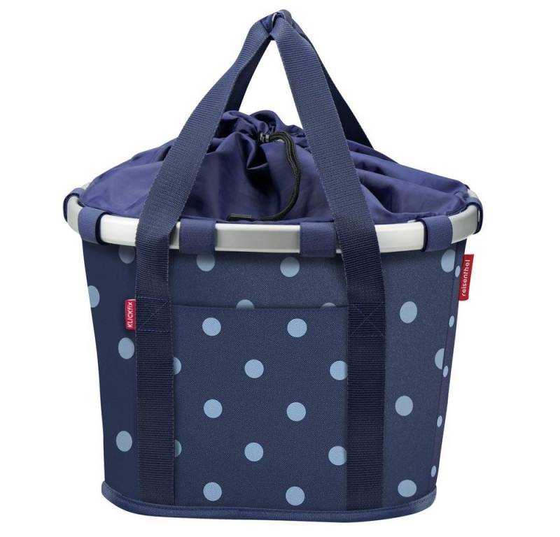 KlickFix Fahrradkorb KLICKfix Fahrradkorb Fahrradtasche Bikebasket Reisenthel Mixeddots blu von KlickFix