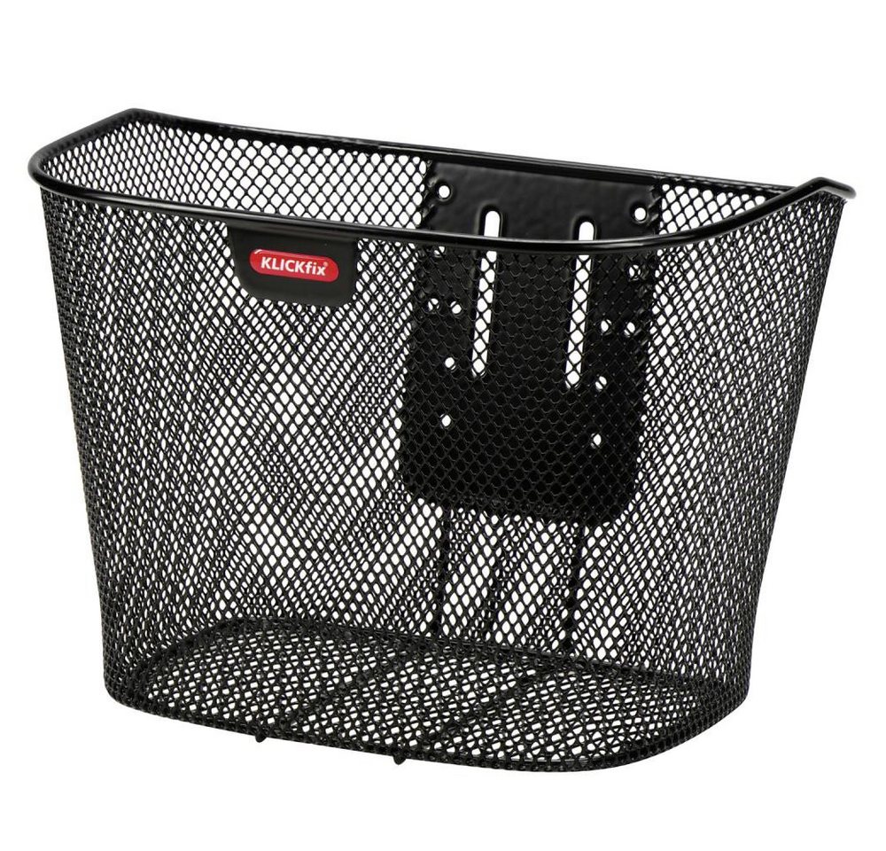 KlickFix Fahrradkorb KLICKfix Festkorb E mit Halter schwarz 25x35x26 cm von KlickFix