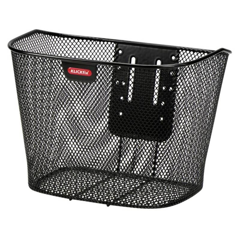 KlickFix Fahrradkorb KLICKfix Festkorb E mit Halter schwarz 25x35x26 cm von KlickFix