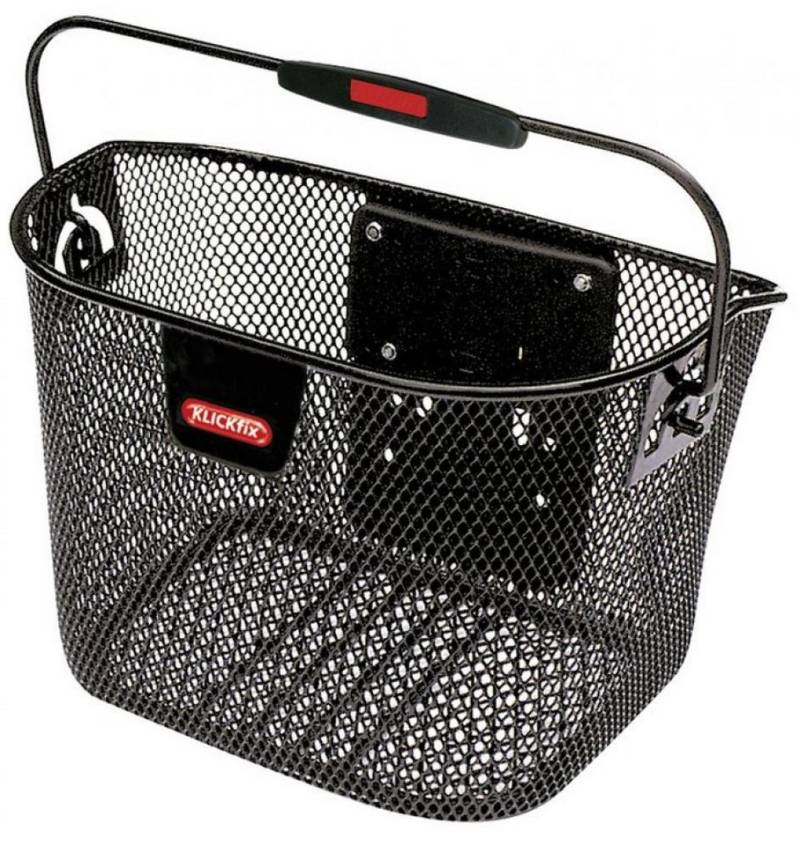 KlickFix Fahrradkorb Klickfix Vorderradkorb Mini Lenker Adapter schwarz 29x20x19 cm von KlickFix