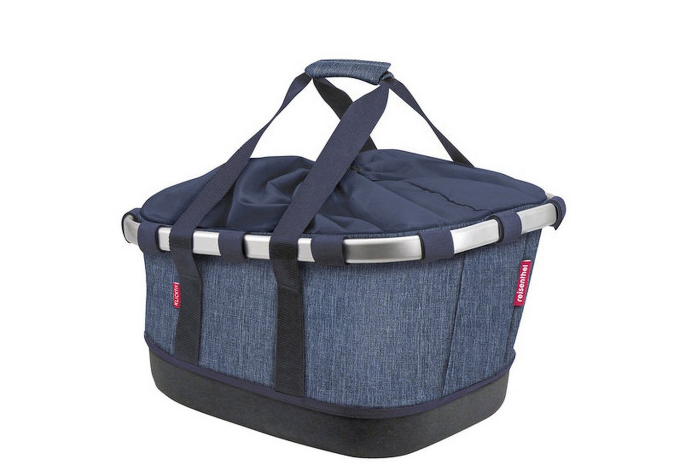 KlickFix Fahrradkorb reisenthel Bikebasket GT 21 - Gepäckträgerkorb (Uniklip) (twist blue) von KlickFix