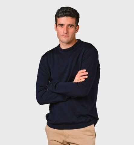 Klitmøller Collective Merino-Strickpullover - Mens Basic Merino Wool - mulesingfrei von Klitmøller Collective