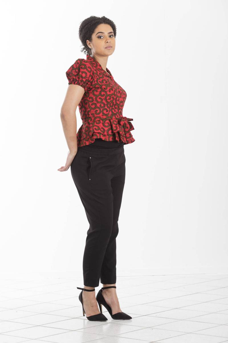 Bluse Dame Chic Stoff Gedruckt-Wax von KlomyDesignBoutique