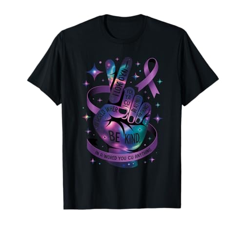 Be Kind Galaxy Handzeichen Suicide Prevention Awareness T-Shirt Be Kind Galaxy Handzeichen Suicide Prevention Awareness T-Shirt von Kloom