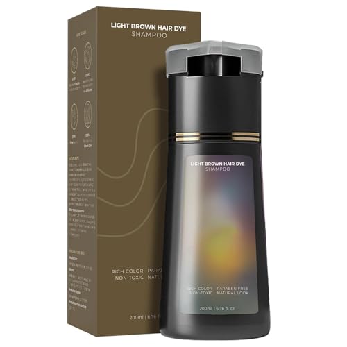 Novara Paris 3-in-1 Farb-Shampoo, sofortige Farbstoffe, natürliche Haarfarbe auf Pflanzenbasis, langanhaltende Haarfarbe, einfach zu verwenden, für Frauen und Männer (Braun) von Klortecer