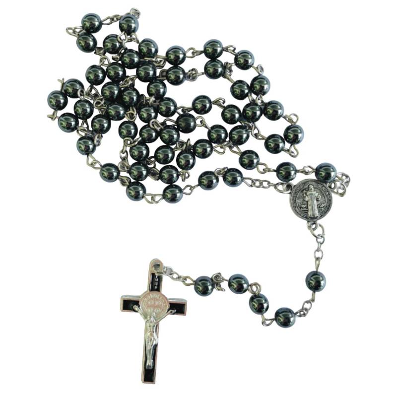 Rosenkranz Aus Hämatitperlen von KlosterKunst