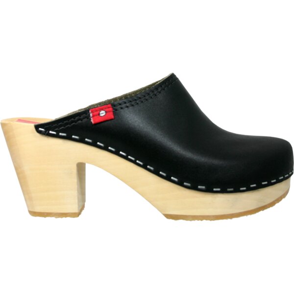 Klox New York - High Heel Holzclog mit pflanzlich gegerbtem Leder von Klox