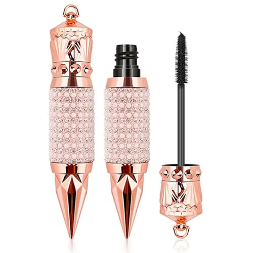 4D Silk Fiber Lash Mascara, Eye Makeup Sparkling Pearl Diamond Mascara, Thicker and Longer, Voluminous Eyelashes, Natural Waterproof Smudge-Proof, No Clumping, Adds Length, Depth and Glamour (Black) von KlsyChry
