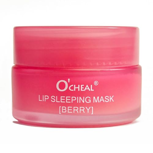 Lip Sleeping Mask, Lip Sleep Mask Overnight Lip Skincare Lip Oils, Lip Moisturiser for Dry Chapped Peeling Cracked Lips Fades Lip Lines, Lip Balm for Moisture Lip Care (Beere) von KlsyChry