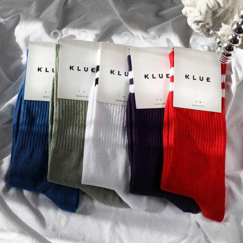 Bio-Baumwolle Bunte Tennis Crew Socken Pack X5 | Blitz Bio-Baumwolle Bunte Tennis Crew Socken Pack X5 | Blitz von KlueSocks