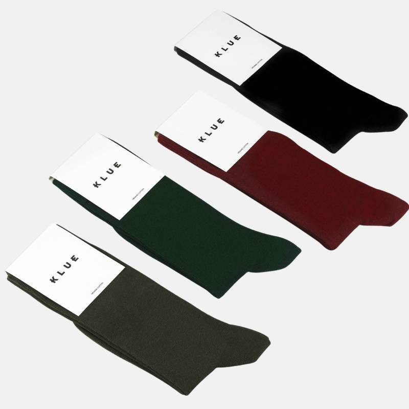Klue Bunte Bio-Baumwolle Feste Socken-Pack X4 | Erde Klue Bunte Bio-Baumwolle Feste Socken-Pack X4 | Erde von KlueSocks