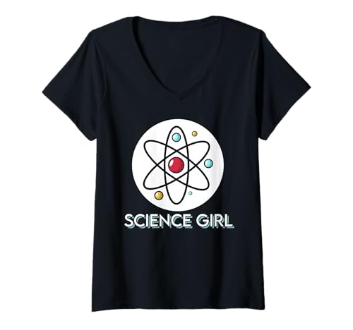 Damen Atomorbit Wissenschaft Mädchen Physik Chemie Fan T-Shirt mit V-Ausschnitt Damen Atomorbit Wissenschaft Mädchen Physik Chemie Fan T-Shirt mit V-Ausschnitt von Kluge Frauen STEM Humor Geek Mädchen Nerd