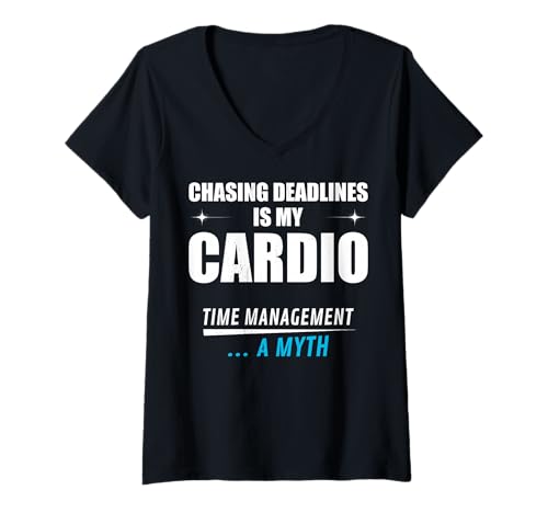 Damen Die Fristen zu verfolgen ist Mein Cardio. T-Shirt mit V-Ausschnitt Damen Die Fristen zu verfolgen ist Mein Cardio. T-Shirt mit V-Ausschnitt von Kluger Humor für Selbstbewusste