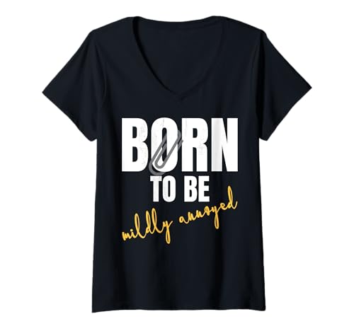 Damen Geboren, um leicht verärgert zu Sein. Büro-Humor. T-Shirt mit V-Ausschnitt Damen Geboren, um leicht verärgert zu Sein. Büro-Humor. T-Shirt mit V-Ausschnitt von Kluger Humor für selbstbewusste Bürorealisten