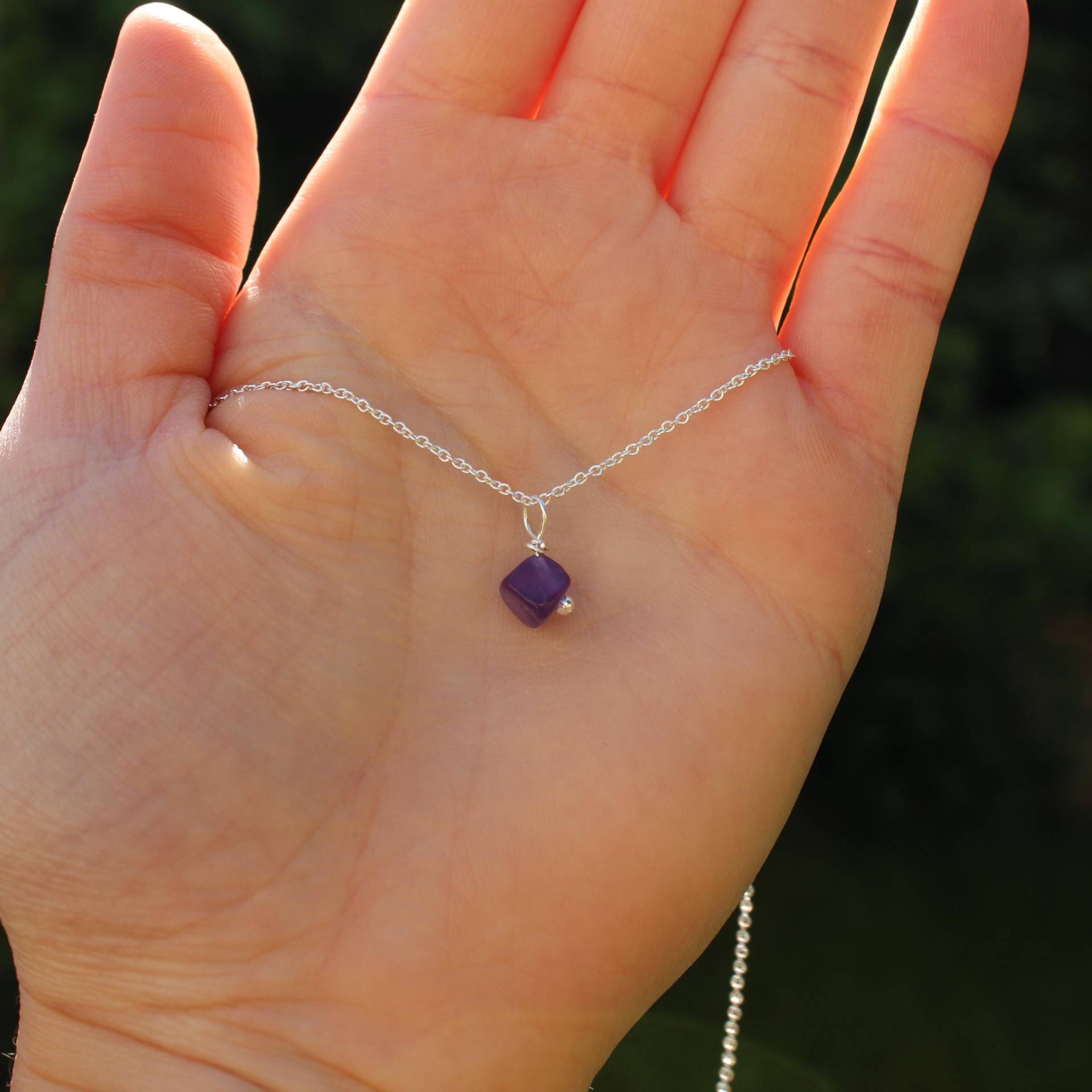 Amethyst Kette, Kette in Silber, Silber 925, Halskette Amethyst Amethyst Kette, Kette in Silber, Silber 925, Halskette Amethyst von Klunkerie