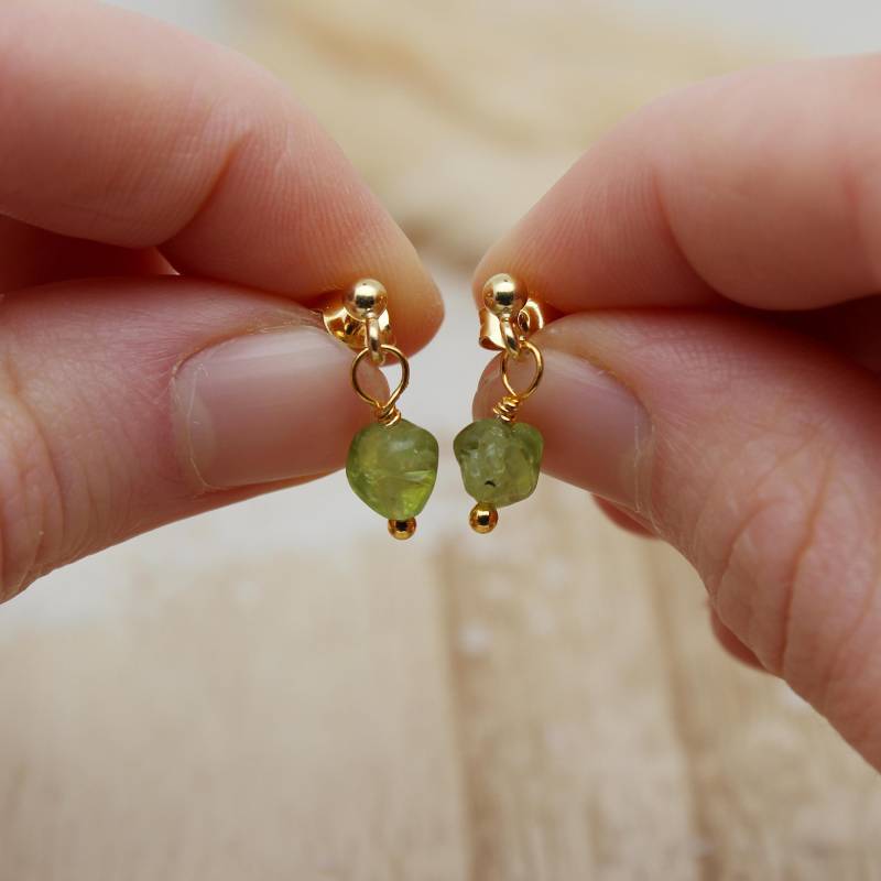 Peridot Ohrringe Vergoldet, Goldene Mit Peridot, Ohrstecker in Gold Vergoldete Peridot Ohrringe Vergoldet, Goldene Mit Peridot, Ohrstecker in Gold Vergoldete von Klunkerie