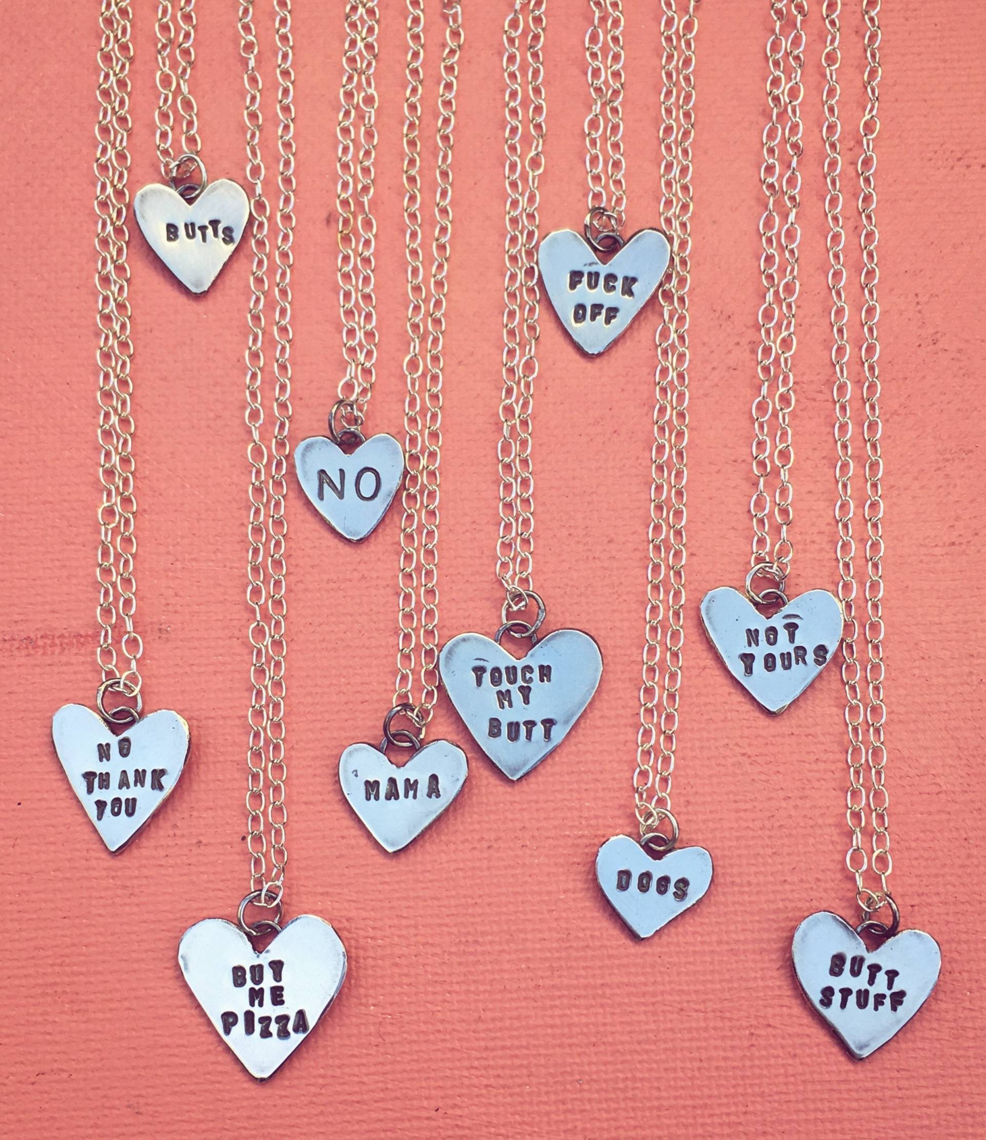 Süßes Herz Halskette | Benutzerdefinierte Süßes Herz Halskette | Benutzerdefinierte von KlyneJewelry