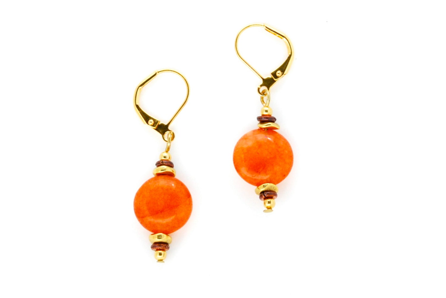 Runde, Verbrannten Orange Achat Halbedelstein, Gold Und Kupfer Metall Akzente Tolles Geschenk Für Geburtstage, Vielen Dank, Urlaub Usw Runde, Verbrannten Orange Achat Halbedelstein, Gold Und Kupfer Metall Akzente Tolles Geschenk Für Geburtstage, Vielen Dank, Urlaub Usw von KmKDesignsPC