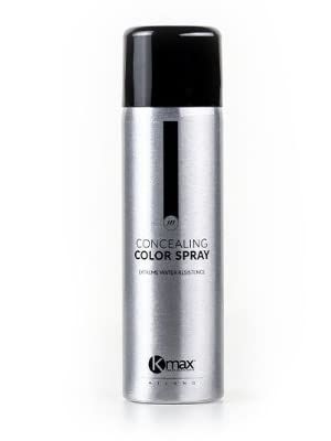 Kmax Color Spray 200ml, Farbspray zur Abdeckung von Haarausfall und grauen Haaren, schnelle und natürliche Abdeckung bei lichtem Haar, wasserfest - Schwarz von Kmax