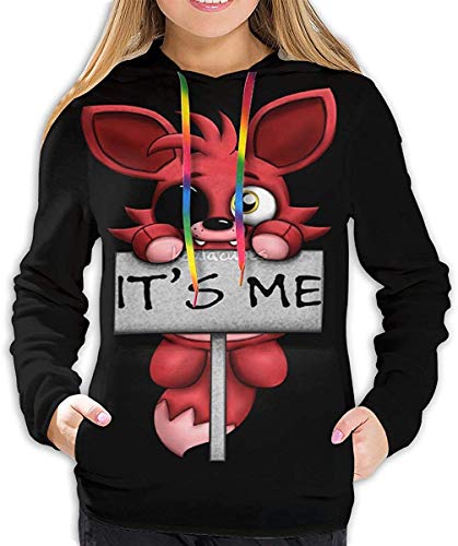 Kmehsv Ich bin es Foxy F-n-af Kapuzenpullover Hoodie Pullover Causal Womans Sweatshirt Kleid mit Känguru-Taschen von Kmehsv