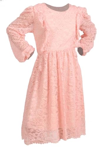 Kinder Mädchen Prinzessinen Spitzen Kleid 30526 Rosa 104 von Kmisso