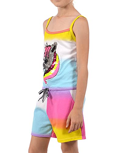 Kmisso Mädchen Jumpsuit Wende Pailletten Einhorn-Motiv Hellblau 116 von Kmisso