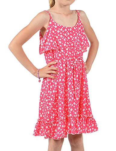 Kmisso Mädchen Kleid Spaghettiträger Volant 30352 Pink 116 von Kmisso