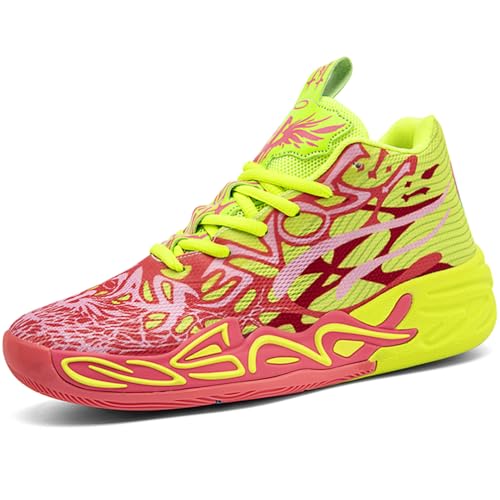 Kmrlofiy Basketballschuhe Herren Sportschuhe Stoßdämpfung rutschfeste Hohe Basketballschuhe Männer Leichte Atmungsaktive Turnschuhe Laufschuhe Freizeitschuhe Sneaker (Sneaker-12, 45EU) von Kmrlofiy