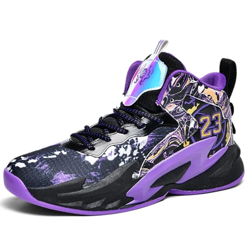 Kmrlofiy Basketballschuhe Herren Sportschuhe Stoßdämpfung rutschfeste Hohe Basketballschuhe Männer Leichte Atmungsaktive Turnschuhe Laufschuhe Freizeitschuhe Sneaker (Sneaker-21, 42EU) von Kmrlofiy